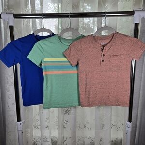 Set of 3 Boys‎ T-Shirts Size XS – Blue, Green, Orange Play Tees
